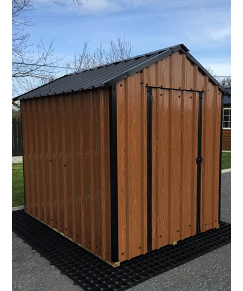 10ft x 6ft Wood Grain Steel Shed Garden Sheds For Sale