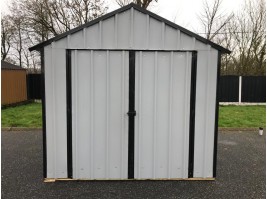 8ft x 8ft Grey Steel Garden Shed