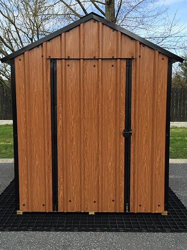 6ft x 6ft Wood Grain Steel Shed