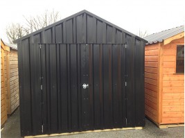 8ft x 8ft Black Steel Garden Shed