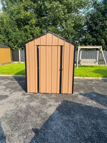 6ft x 6ft Brown Steel Shed