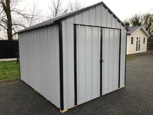 10ft x 12ft Grey Steel Garden Shed