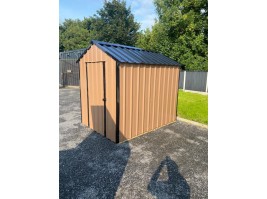 8ft x 6ft Brown Steel Shed