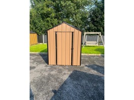 10ft x 6ft Brown Steel Shed
