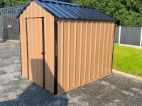 12ft x 8ft Brown Steel Shed