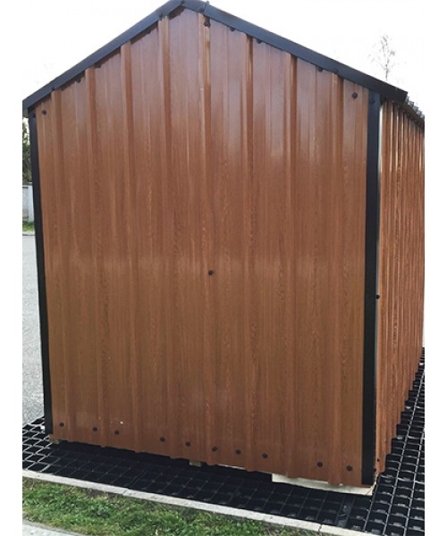 6ft x 6ft Wood Grain Steel Shed | Garden Sheds For Sale